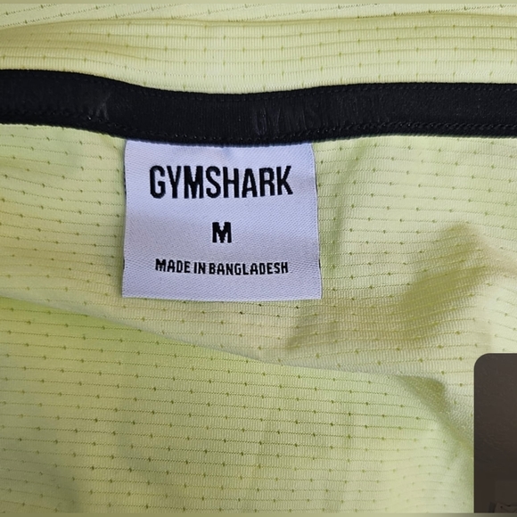 Gymshark Mens Yellow Speed Performance Training Shirt Size M - Picture 5 of 8